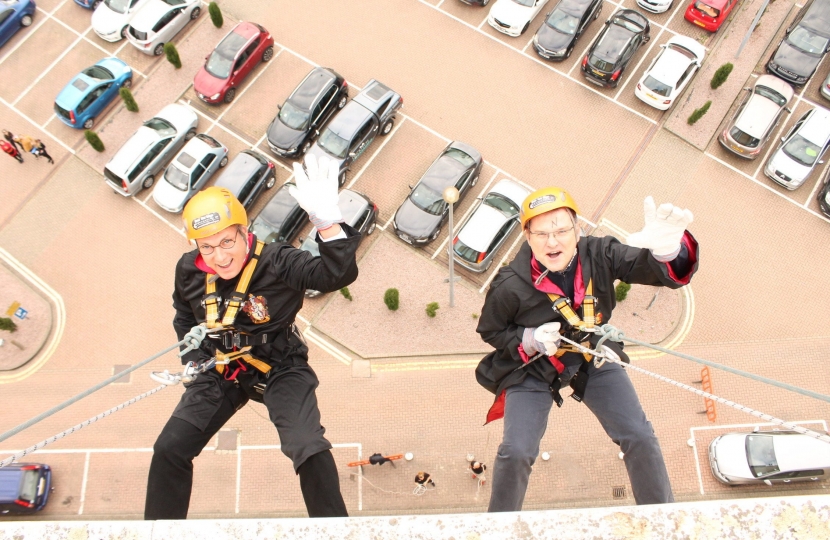 Crawley MP dresses up to abseil for St. Catherine's Hospice