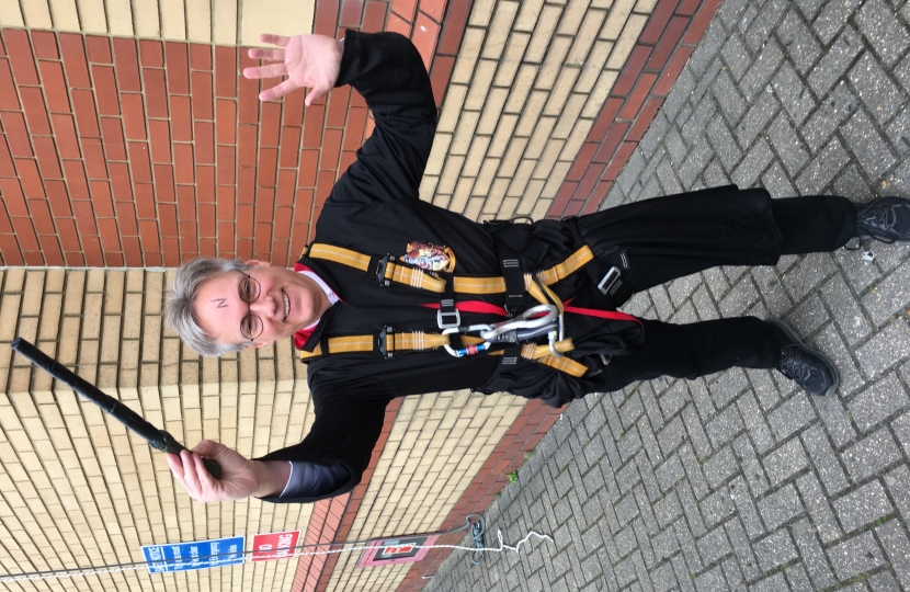 Crawley MP dresses up to abseil for St. Catherine's Hospice