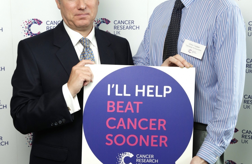 Henry Smith MP pledges to Help Beat Cancer Sooner