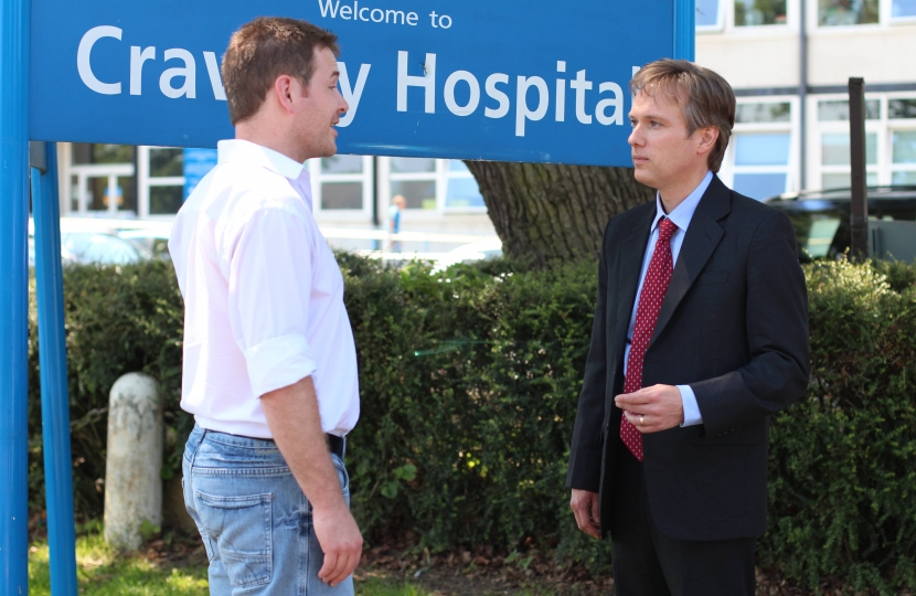 Crawley MP welcomes Winter Funding Boost for Local Health Services