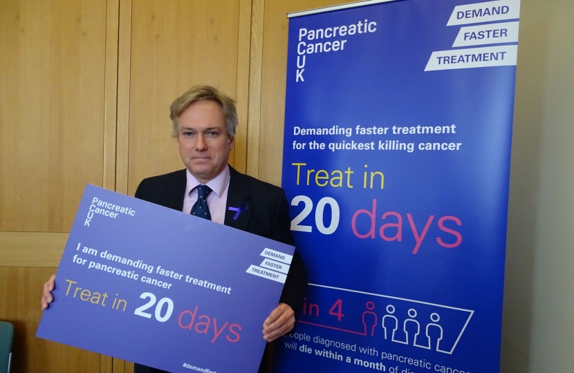 Crawley MP backs Campaign for Faster Treatment for People with Pancreatic Canceratment for People with Pancreatic Cancer