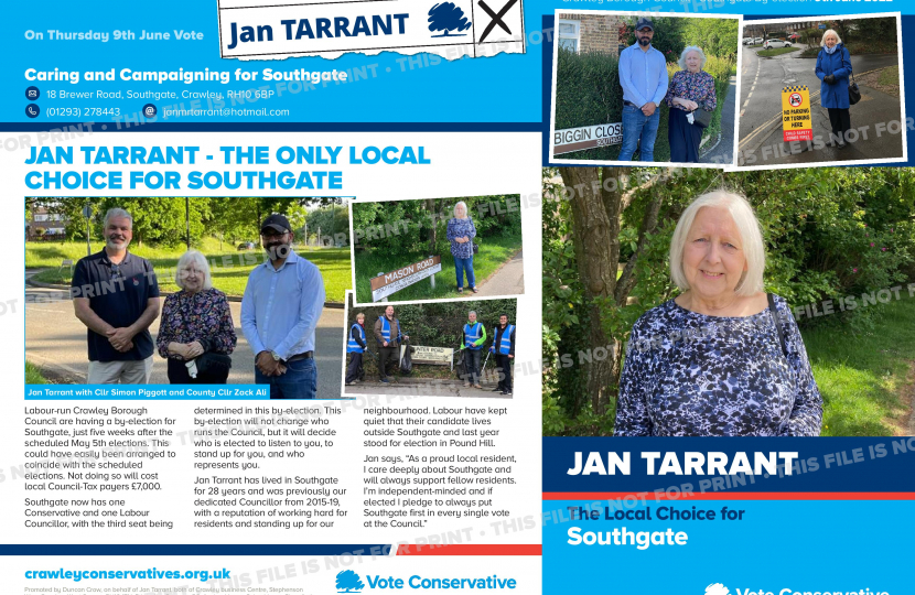Southgate By Election Address page 1