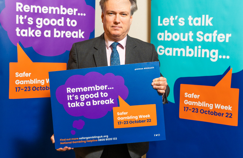 Henry Smith MP supports Safer Gambling Week 2022