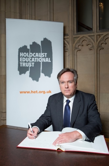 Henry Smith MP signs Holocaust Educational Trust Book of Commitment marking 77 years since the Liberation of the Concentration Camps